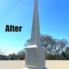 Tall-Church-Steeple-Cleaning-in-Pensacola-Florida 4